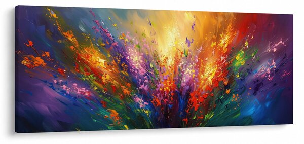 Tablou - Abstracție de flori (120x50 cm)