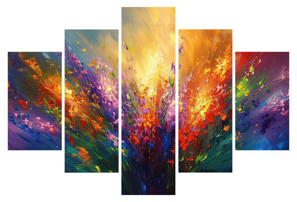 Tablou - Abstracție de flori (150x105 cm)