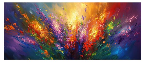 Tablou - Abstracție de flori (120x50 cm)