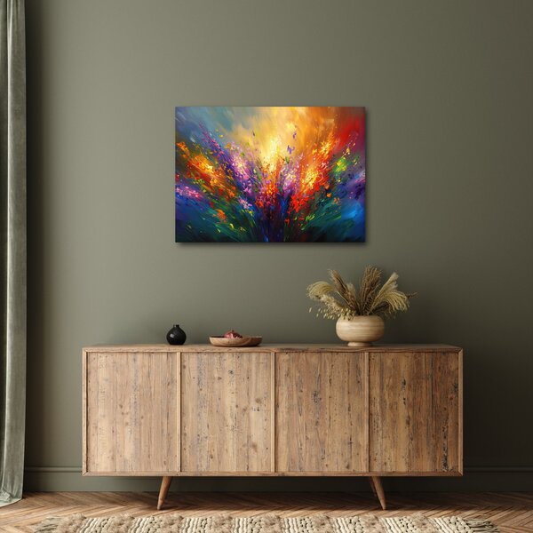 Tablou - Abstracție de flori (70x50 cm)