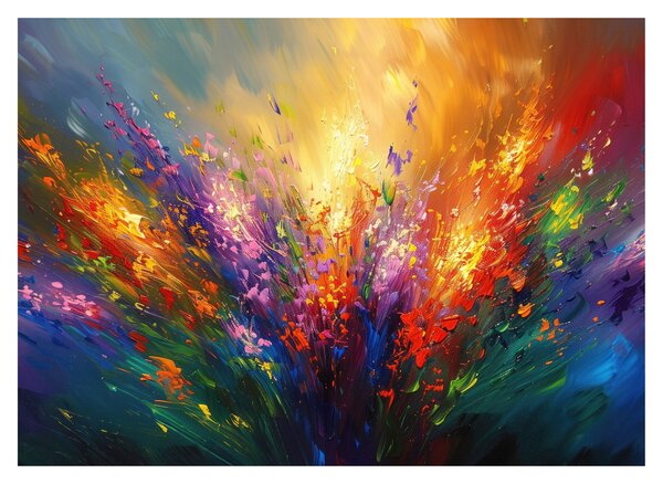 Tablou - Abstracție de flori (70x50 cm)