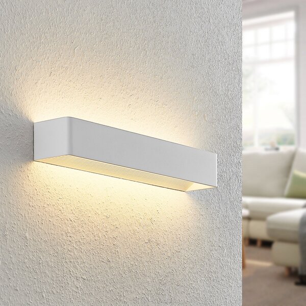 Arcchio Aplică de perete LED Karam, 53 cm, alb, metal, sus/jos, reglabil, Alb, Camera de zi / sufragerie, Metal, Modern