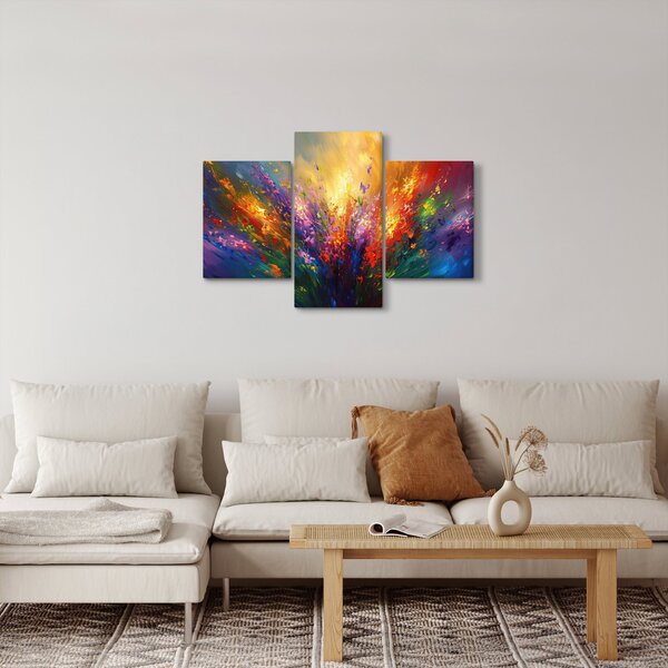 Tablou - Abstracție de flori (90x60 cm)