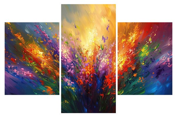 Tablou - Abstracție de flori (90x60 cm)