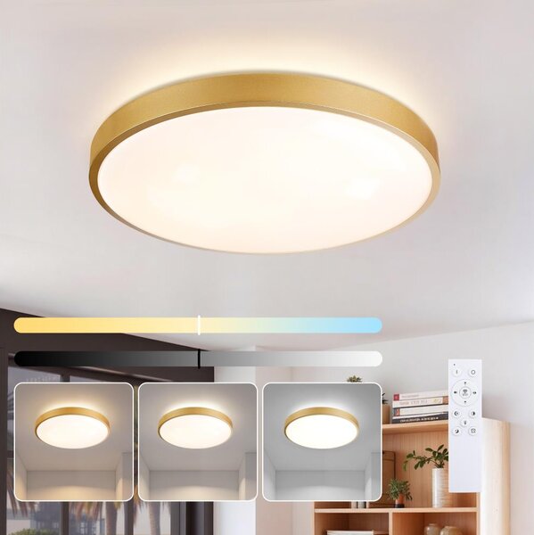 Brilagi - Corp de iluminat LED reglabil GLASS POOL DOUBLE LED/60W/230V 50 cm auriu + telecomandă