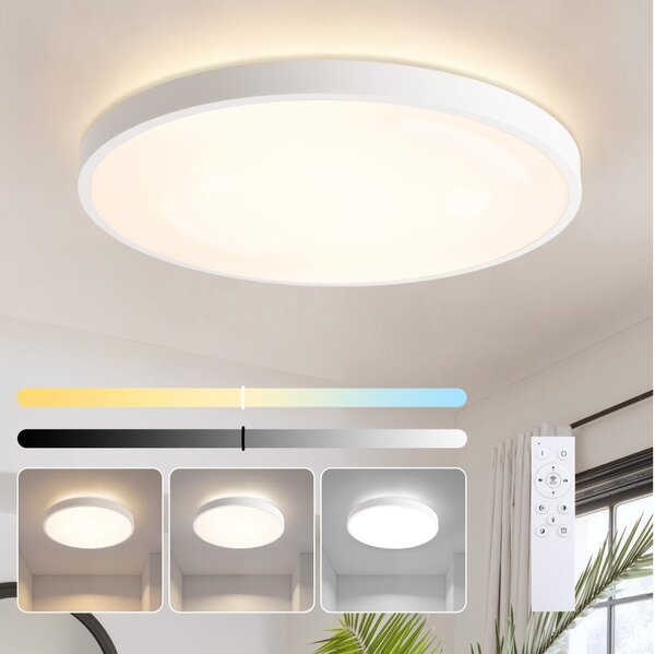Brilagi - Corp de iluminat LED dimmabil GLASS POOL DOUBLE LED/80W/230V 60 cm alb + telecomandă