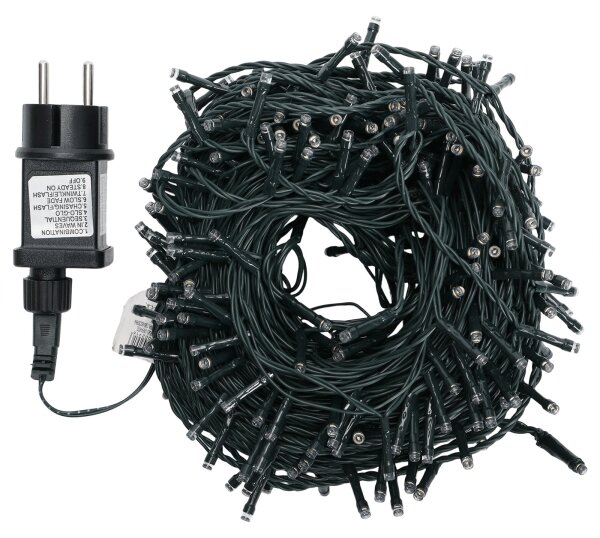 Aigostar - Ghirlandă luminoasă de exterior pentru Crăciun, 300 LED, 8 funcții, 30 m, IP44, alb cald