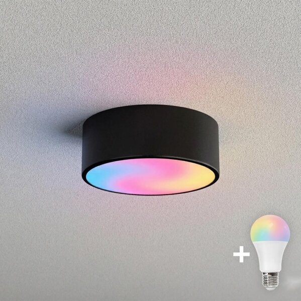 BRILAGI - Plafonieră LED RGBW dimabilă CLARE, 1xE27/12W/230V, Wi-Fi, neagră