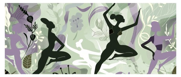 Tablou - Ilustrație de dansatori (120x50 cm)