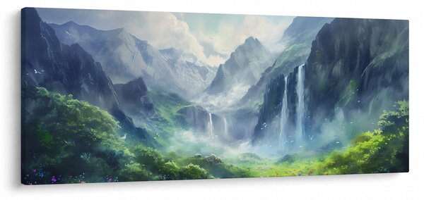 Tablou - Valea cascadelor (120x50 cm)