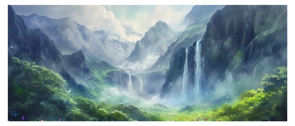 Tablou - Valea cascadelor (120x50 cm)