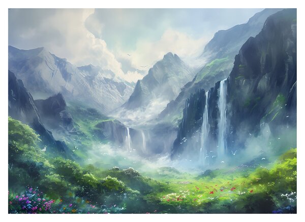 Tablou - Valea cascadelor (70x50 cm)