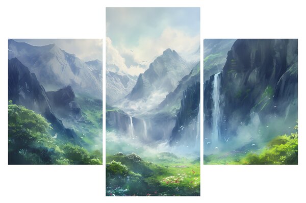 Tablou - Valea cascadelor (90x60 cm)