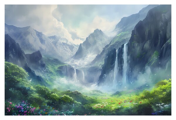 Tablou - Valea cascadelor (90x60 cm)