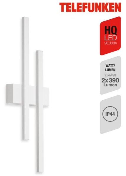 Aplică LED de exterior 2xLED/8W/230V IP44 Telefunken 313206TF