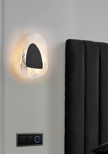 Searchlight 32983BK - Aplica de perete LED DESTINY LED/8W/230V neagră