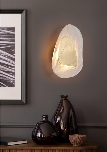 Searchlight 32983PB - Aplica de perete DESTINY LED/8W/230V, alamă