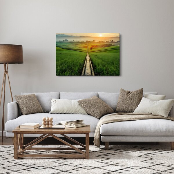 Tablou - Răsărit de soare peste vale (90x60 cm)