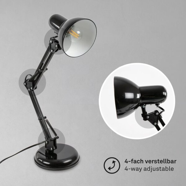 Brilo - Lampă de masă PIXA 1xE14/25W/230V neagră