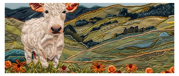 Tablou - Imitație de motiv tricotat (120x50 cm)