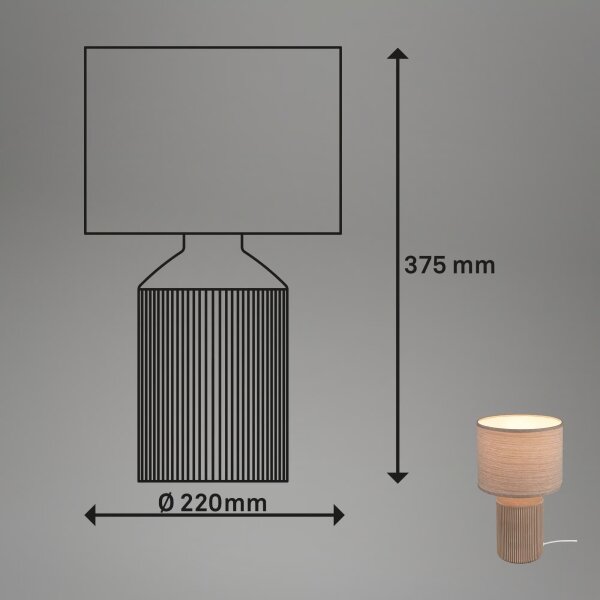 Brilo - Lampă de masă INO 1xE14/10W/230V maro