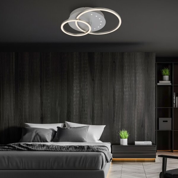 Brilo - Plafonieră LED dimerizabilă, 26W/230V, 3000K, crom mat
