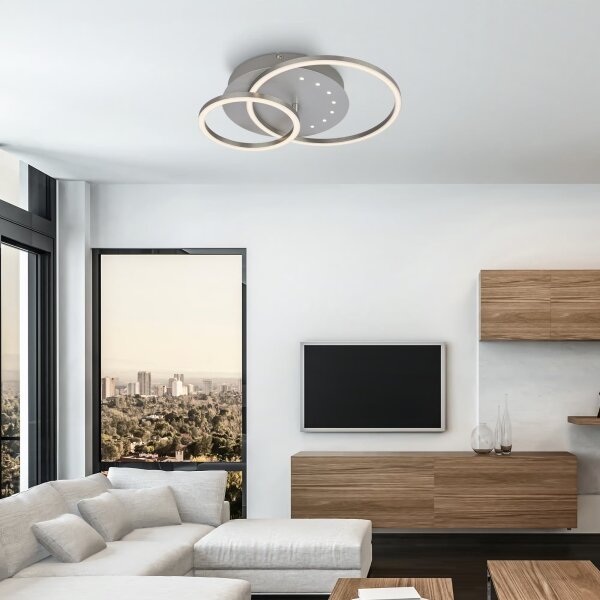 Brilo - Plafonieră LED dimerizabilă, 26W/230V, 3000K, crom mat