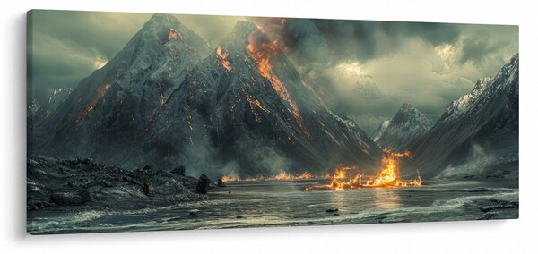 Tablou - Erupție vulcanică (120x50 cm)