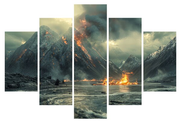 Tablou - Erupție vulcanică (150x105 cm)