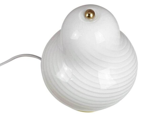 Lampă de masă Dyberg Larsen, Lucy, Alb, Camera de zi, Sticlă, Scandinavă