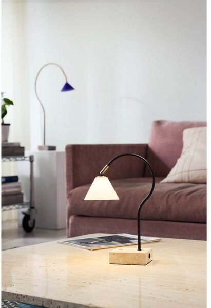 Lampa de masă Question Portable, negru/opal - Halo Design