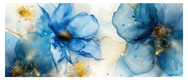 Tablou - Floral, pictură cu cerneală (120x50 cm)