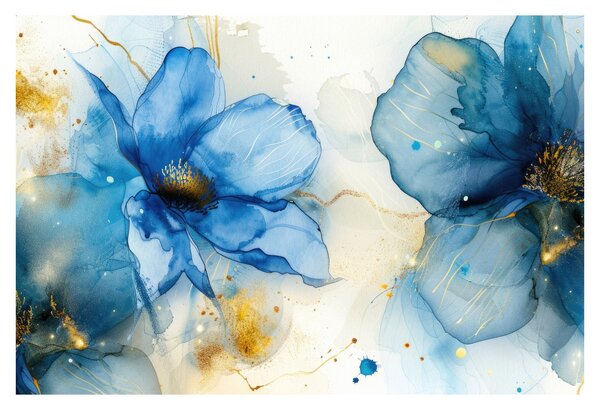 Tablou - Floral, pictură cu cerneală (90x60 cm)