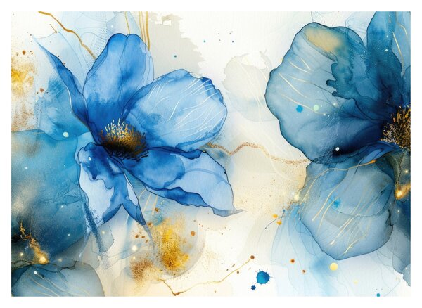Tablou - Floral, pictură cu cerneală (70x50 cm)
