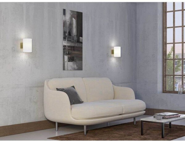 Lampă de perete Herstal, Auriu / Alamă, Camera de zi, Metal