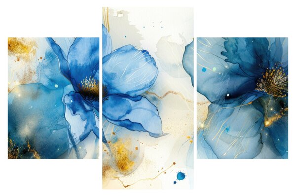 Tablou - Floral, pictură cu cerneală (90x60 cm)