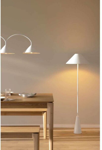 Lampadar Globen Lighting, Alb, Camera de zi, Metal