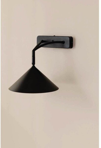 Lampă de perete Globen Lighting, Negru, dormitor, Metal