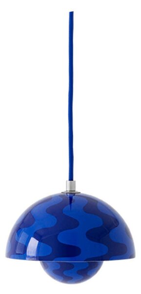 Lustră Pendul &Tradition, Flowerpot VP10, reglabil, Albastru, Camera de zi, Metal, Design