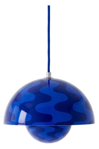 Lustră Pendul &Tradition, Flowerpot VP1, reglabil, Albastru, Camera de zi, Metal, Design
