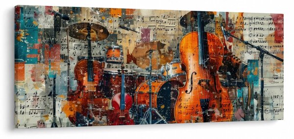 Tablou - Instrumente muzicale (120x50 cm)