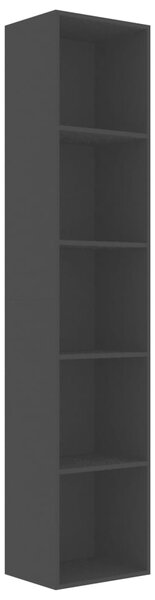 Bibliotecă, negru, 40x30x189 cm, PAL