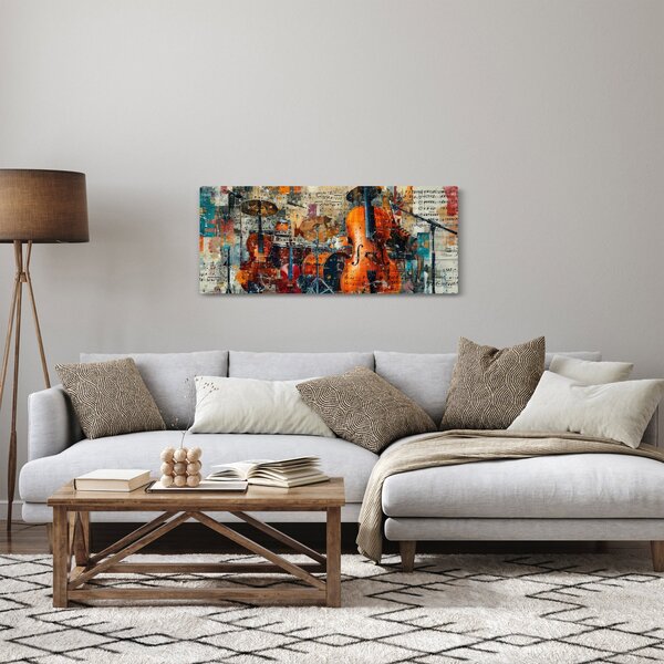 Tablou - Instrumente muzicale (120x50 cm)