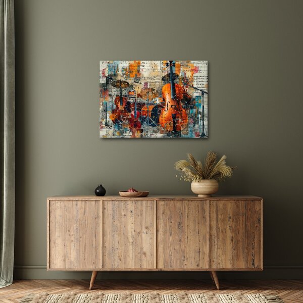 Tablou - Instrumente muzicale (70x50 cm)