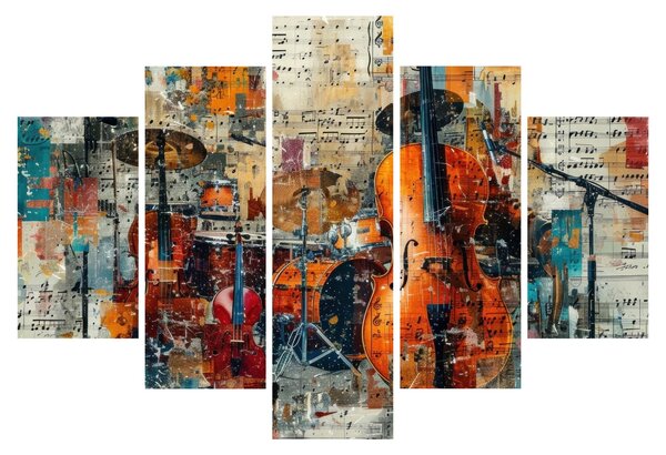 Tablou - Instrumente muzicale (150x105 cm)