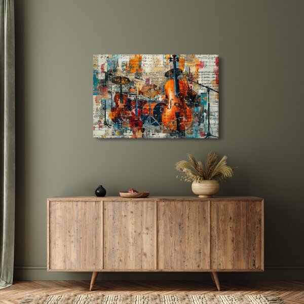 Tablou - Instrumente muzicale (90x60 cm)