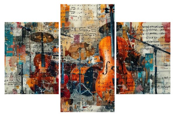 Tablou - Instrumente muzicale (90x60 cm)