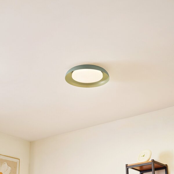 Plafoniere Lindby, Florie, Verde, Camera de zi, Plastic, Modern