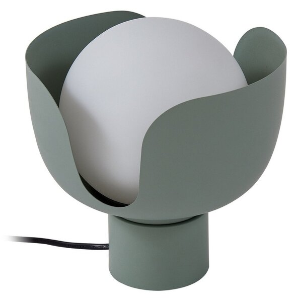 Lampă de masă Lindby, Fiora, Verde, Camera de zi, Metal, Modern
