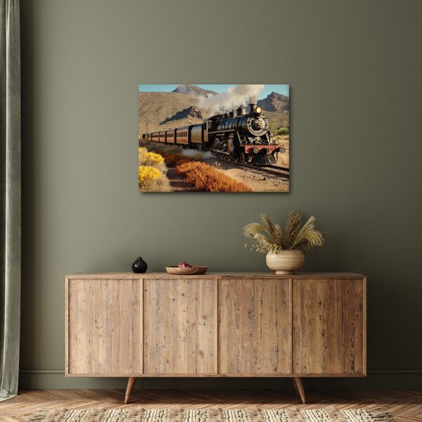 Tablou - Locomotivă cu aburi (70x50 cm)